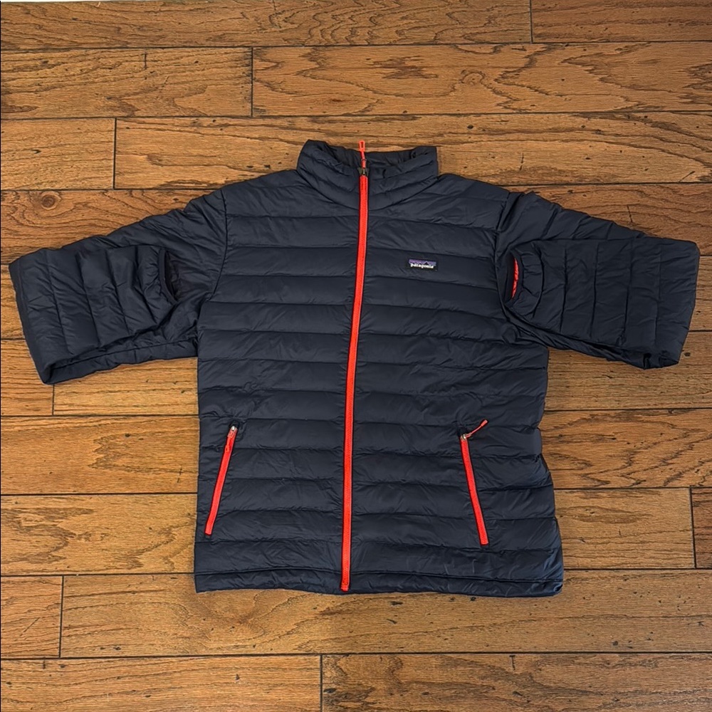 Patagonia Red and Navy Puffer Jacket